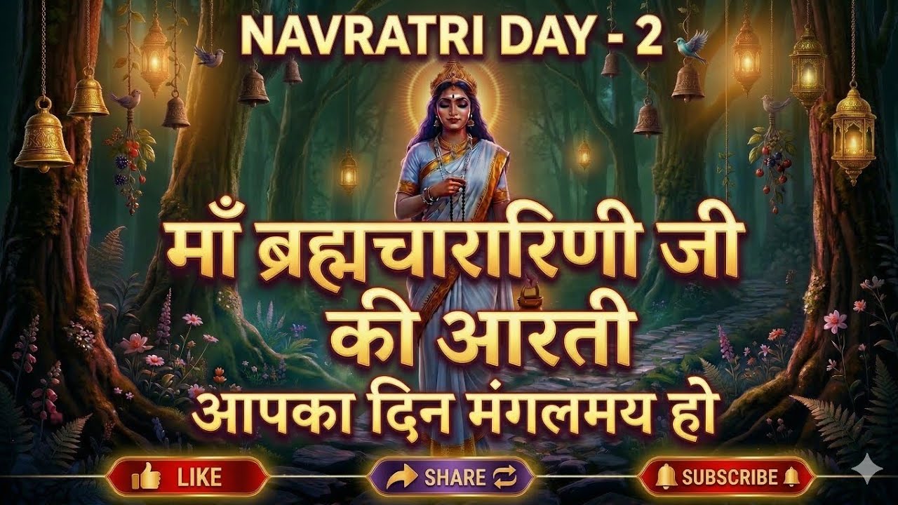 🙏 माँ ब्रह्मचारिणी जी की आरती🙏 |Navratri Day 2| Brahmacharini Mata Aarti | Bhakti Song 2026