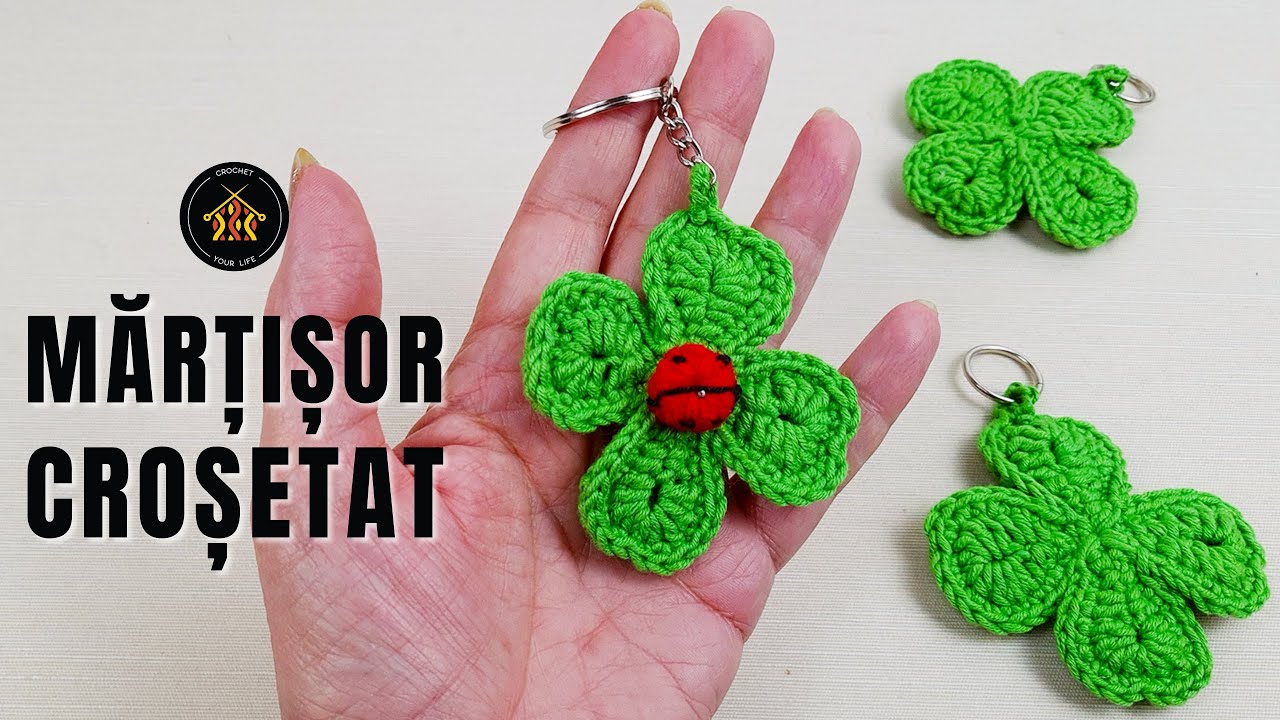 Cum crosetam martisor trifoi - un cadou perfect pentru 1 martie