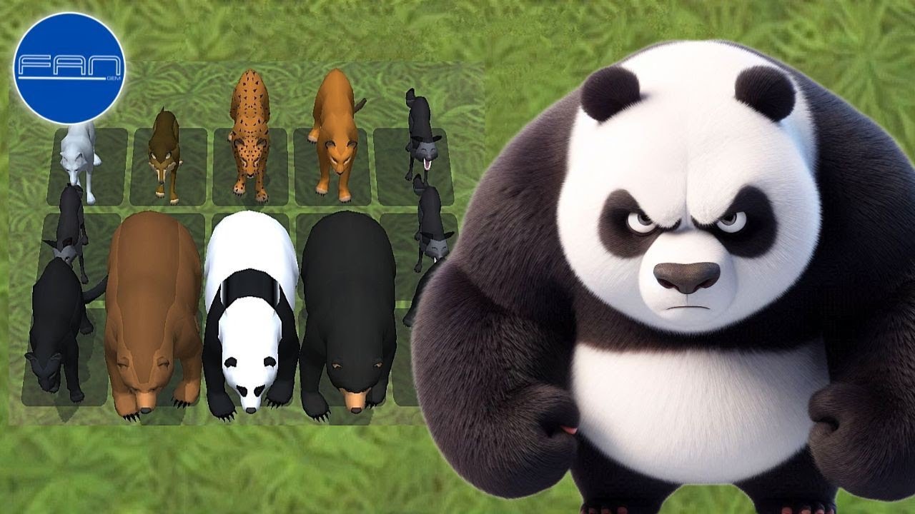 Angry Panda in Merge & Hunt - Wild Animals