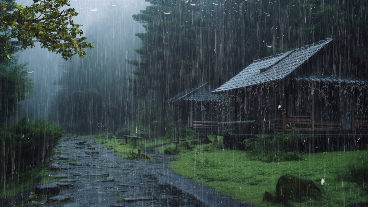 12 Horas De Lluvia Intensa Nocturna, Sonidos De Lluvia Para Dormir - Combate El Insomnio Y Relájate