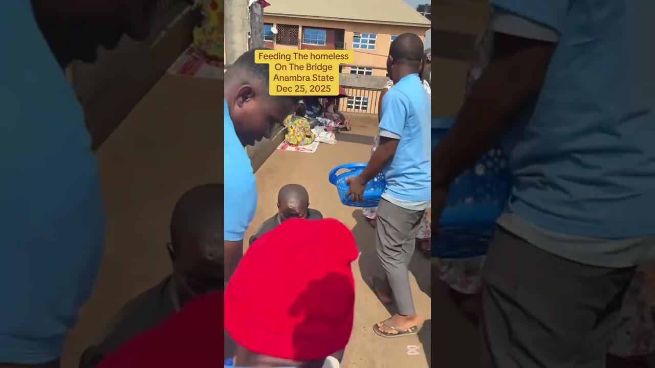 Feeding The Homeless Dec 25/25 Anambra State Part2 #Homeless  #trendingvideo #feeding #public #usa