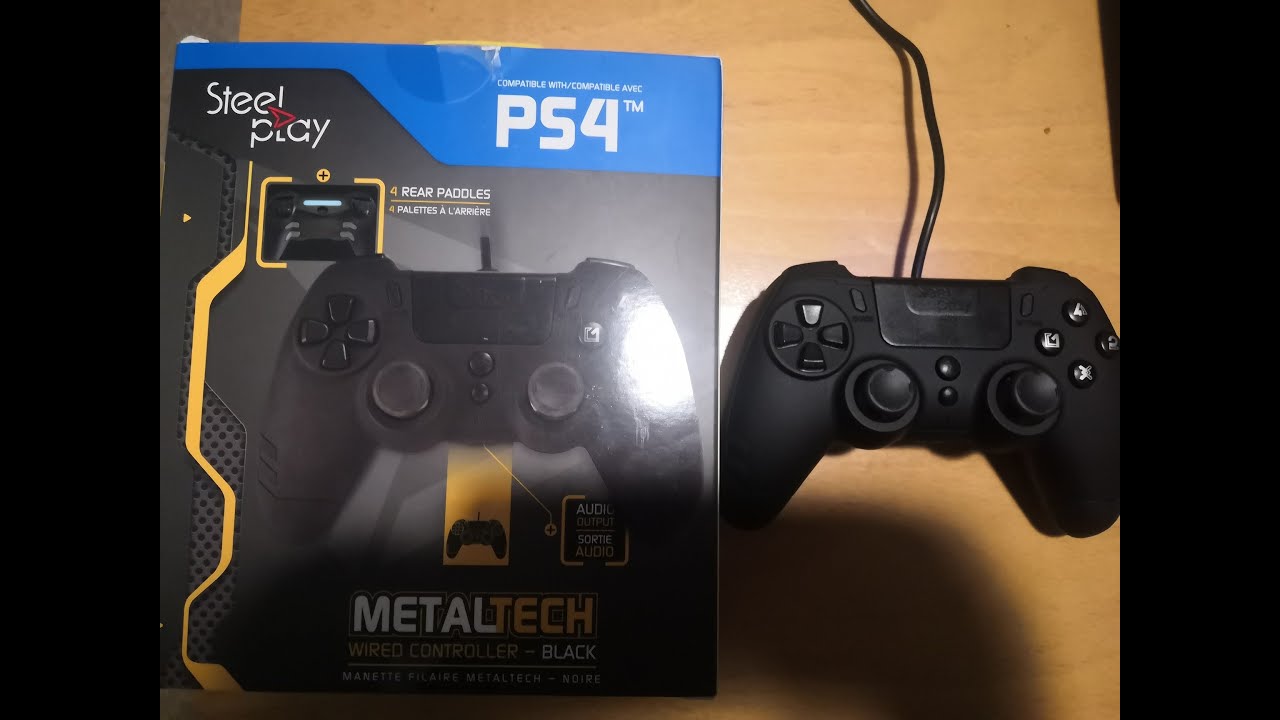 Steelplay MetalTech -langallinen peliohjain, musta, PS4 / PS3 / PC Unboxing