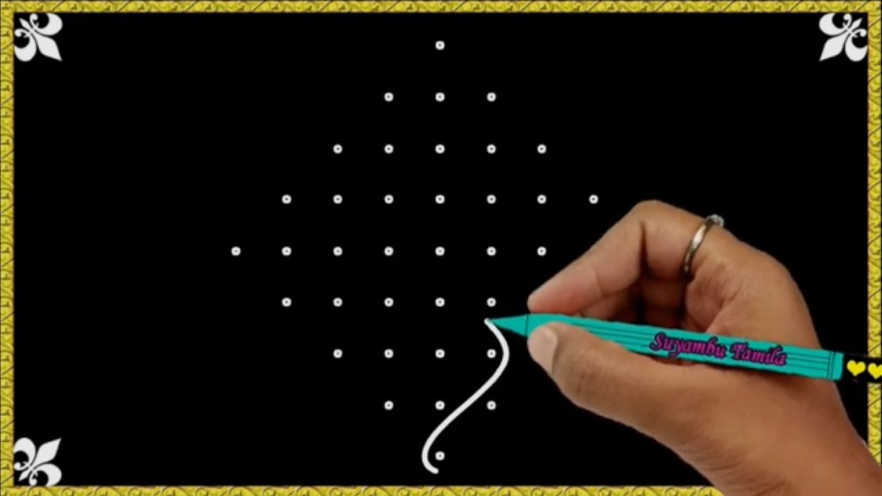 Very Easy Sikku kolam | Easy Beginners rangoli | Small Muggulu | Tella muggulu