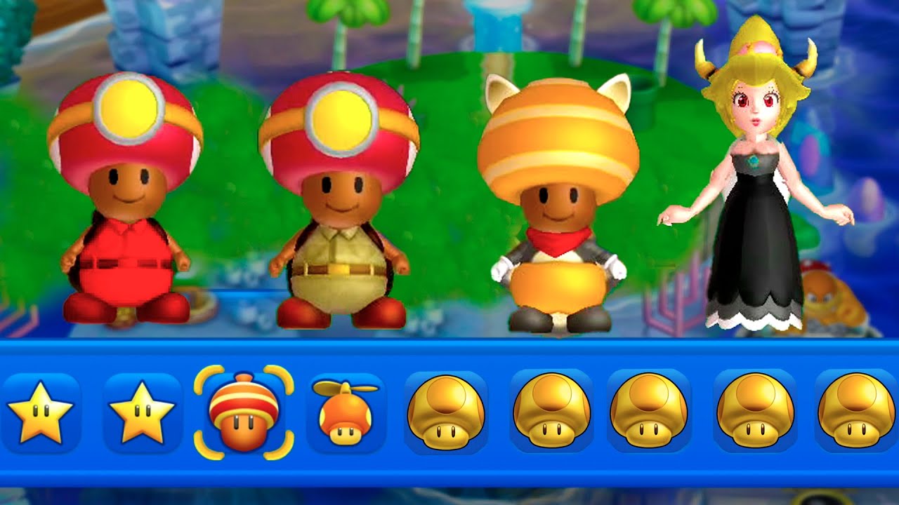 New Super Mario Bros U Deluxe (Small) – 2 Players Co Op Walkthrough World 1