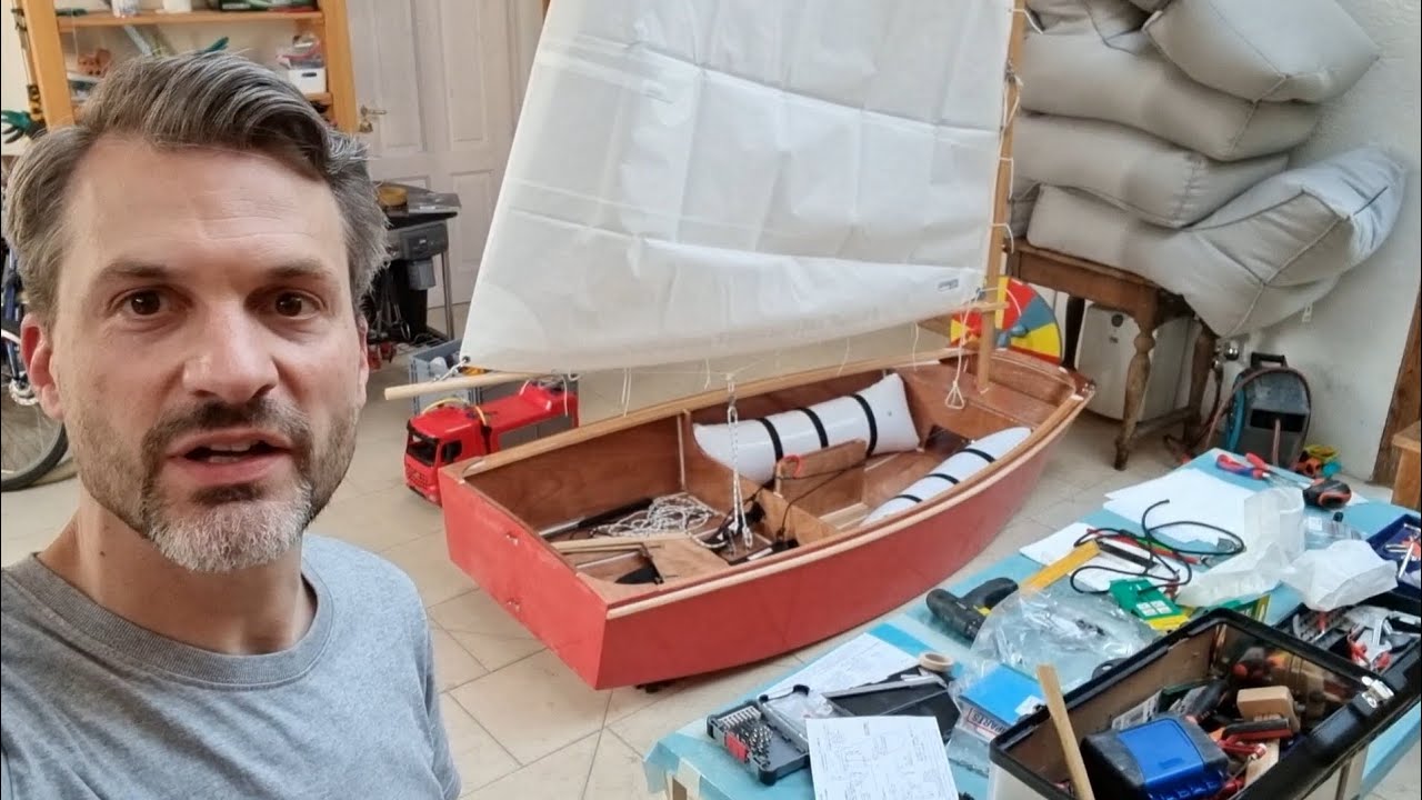 Optimist Segelboot selber bauen, Teil 15, ENDLICH FERTIG, Beschläge, erstes Mal aufriggen