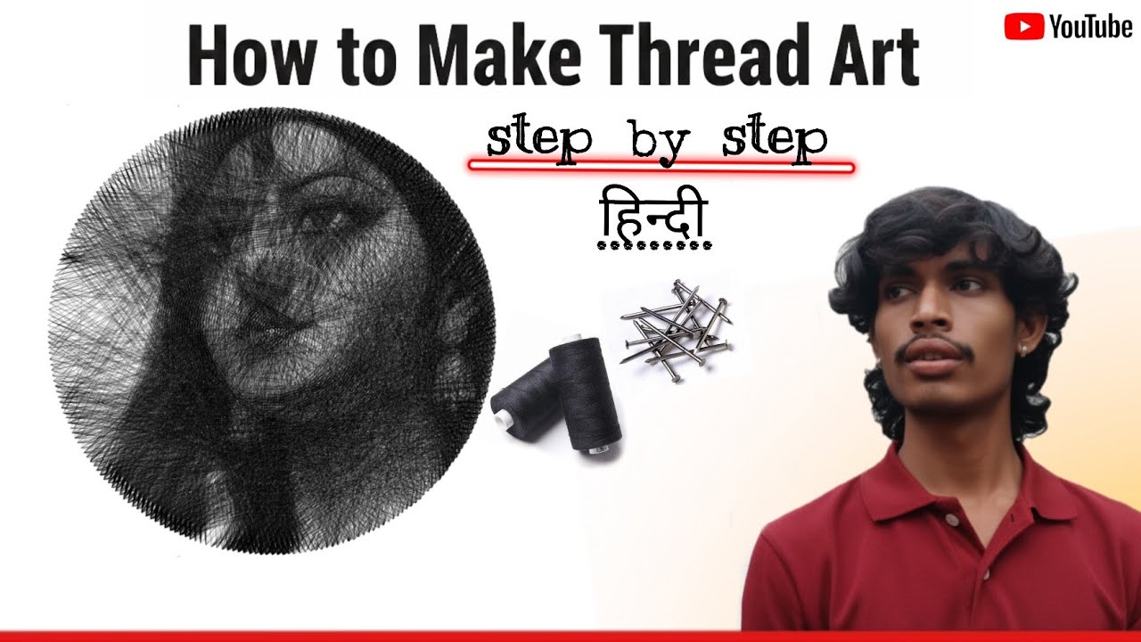 How To Do STRING PORTAIT ART Basics of String Art | Hindi step by step 72 hours#art #stringart #new 