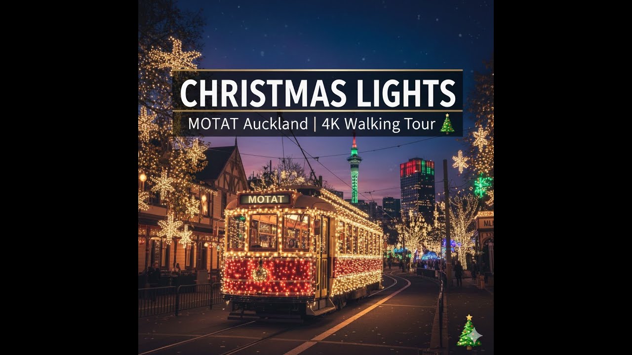 Christmas Lights at MOTAT Auckland 2025 🎄✨ | Night Walking Tour (No Talking) (EP 2)