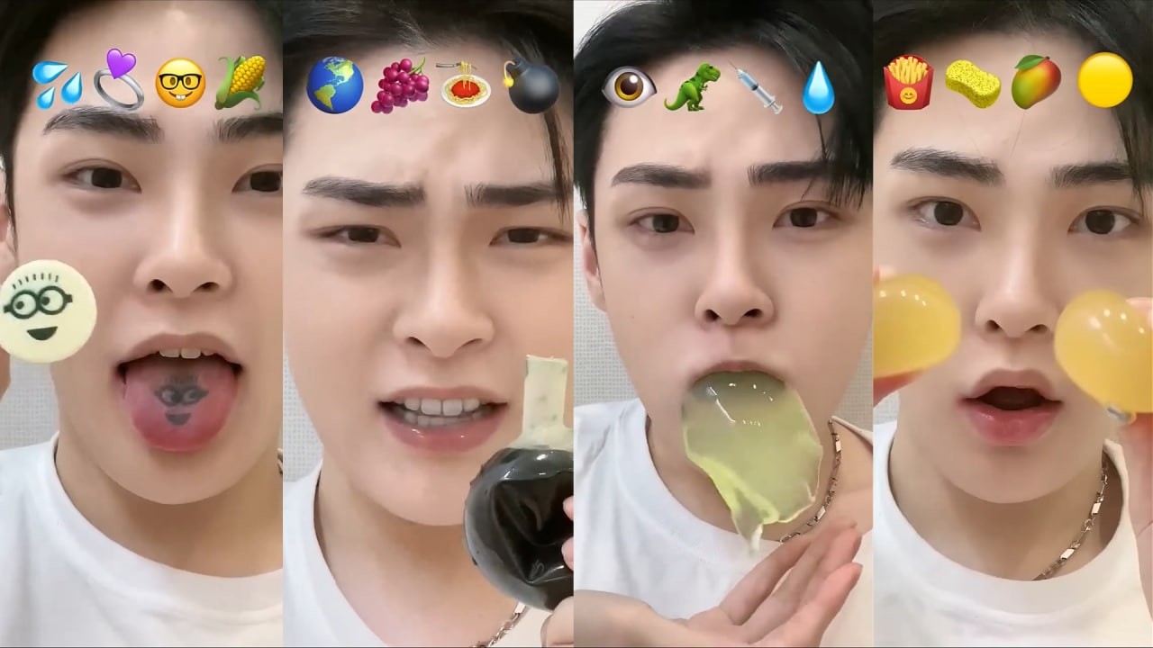ASMR SATISFYING EMOJI FOOD MUKBANG 🌈 Most Relaxing Eating Sounds Compilation 5