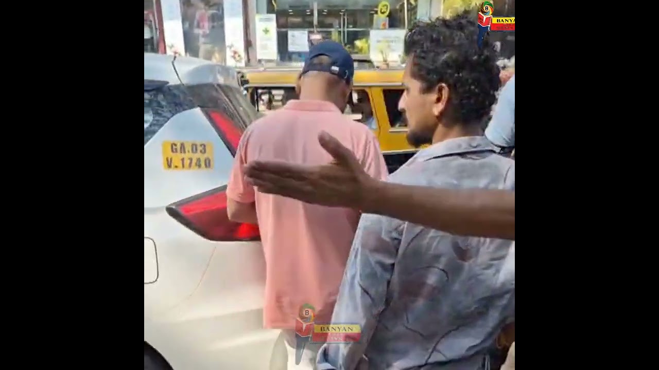 Candolim locals caught an illegal taxi rent near Hyatt Centric. Owner got aggressive when busted