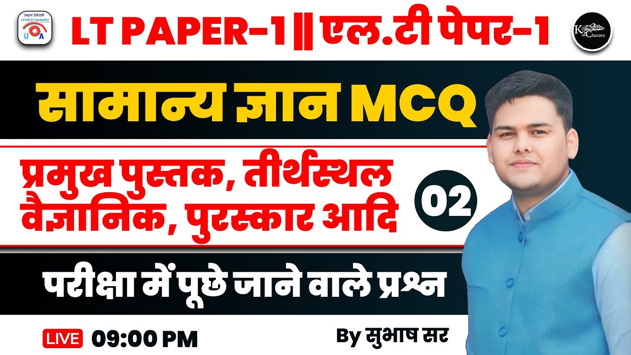 GENERAL KNOWLEDGE MCQ ll famous books and author,धार्मिक स्थान, awards and honours 2024 |