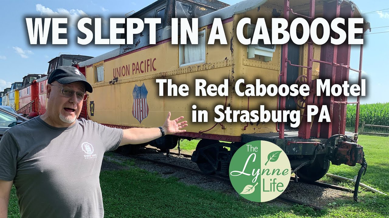 We slept in a caboose. The Red Caboose Motel