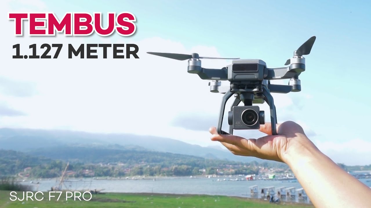 DRONE 3 JUTAAN TEMBUS 1,1KM, KAMERA 4K GIMBAL 3 AXIS | Review SJRC F7 PRO