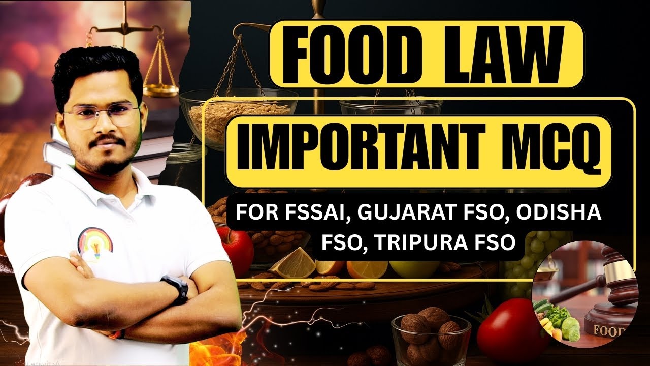 FOOD LAW IMPORTANT MCQ | TRIPURA FSO , FSSAI & GUJARAT FSO MCQ CLASS | DOUBT CLASS