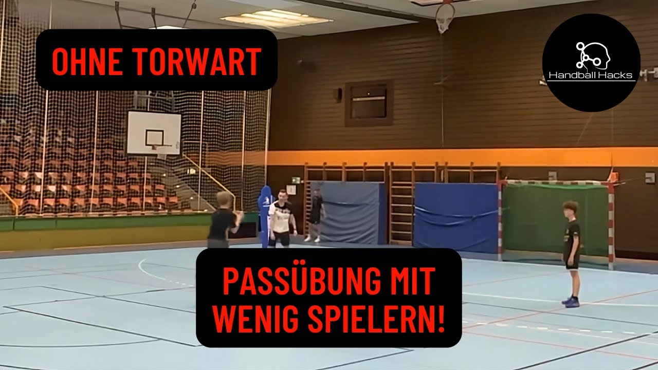 Passübung mit wenigen Spielern und ohne Torwart!