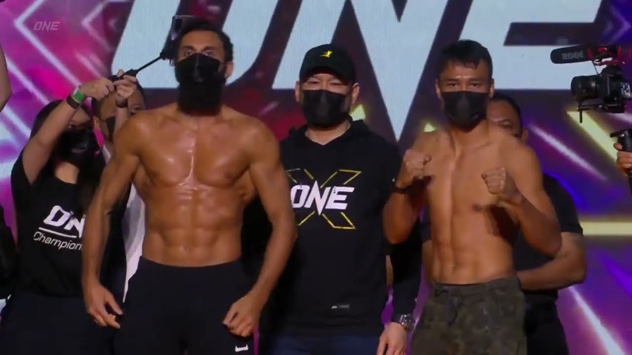 ONE X Ceremonial Weigh-In & Faceoffs . Chingiz Allazov vs Sittichai | ONE Championship