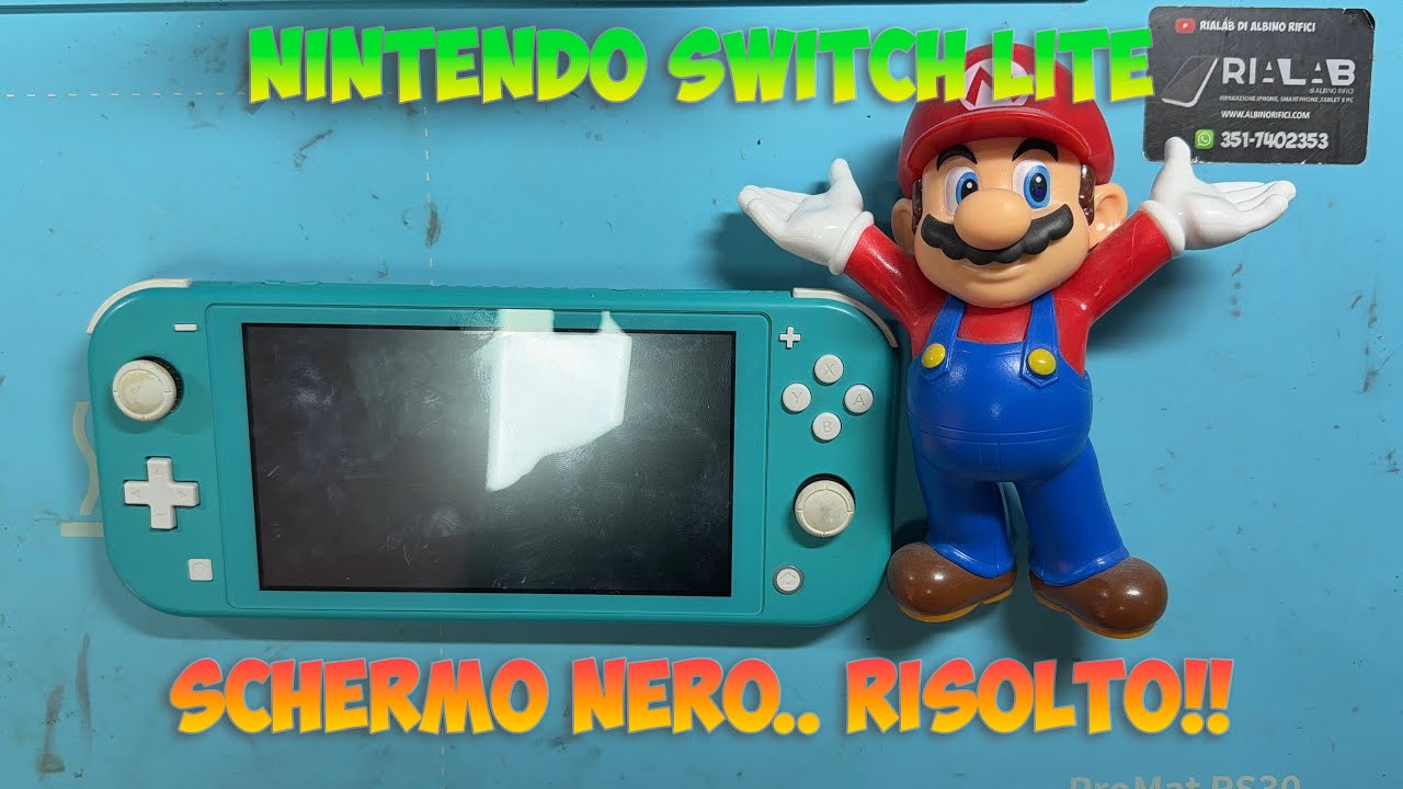 Nintendo switch lite schermo nero dopo contatto con liquidi