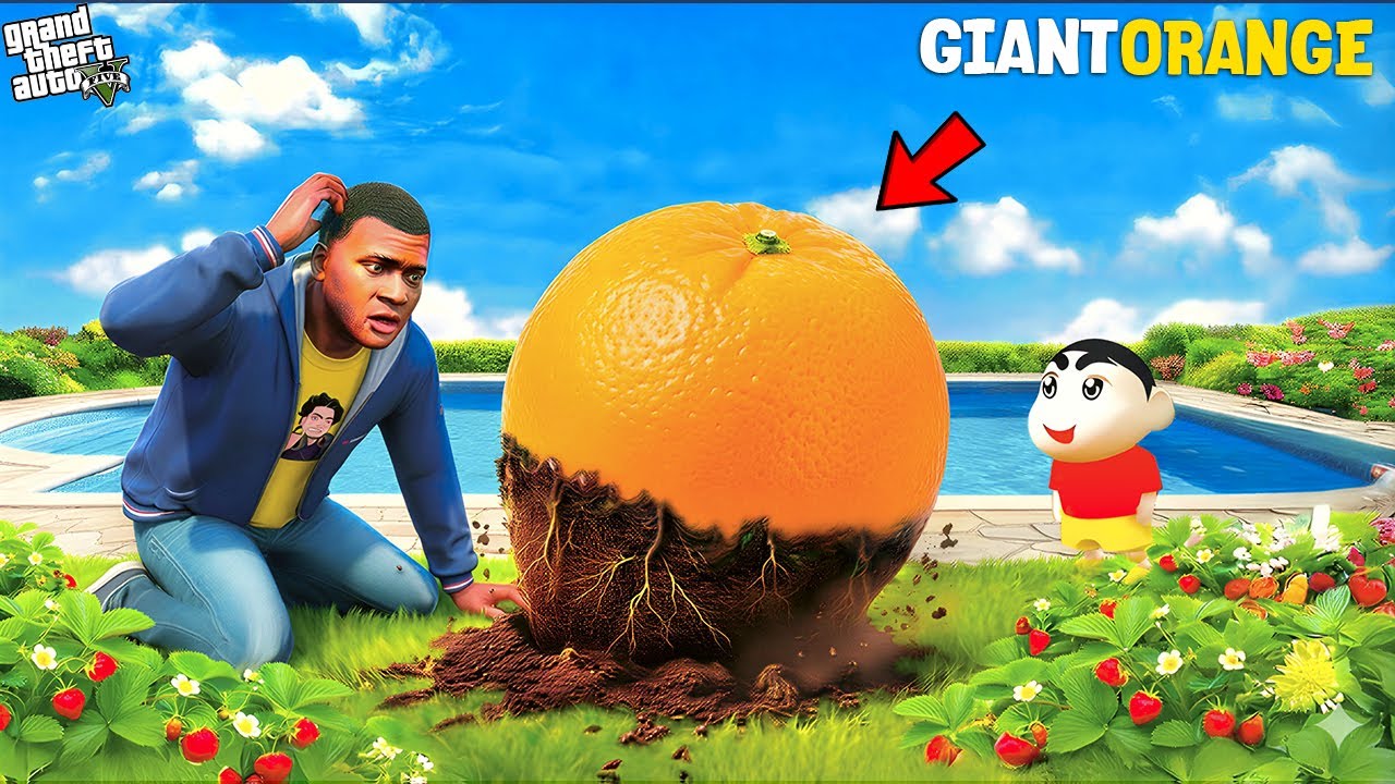 Franklin and Shinchan Finally Find GIANT ORANGE In GTA 5 | Paradox FTW