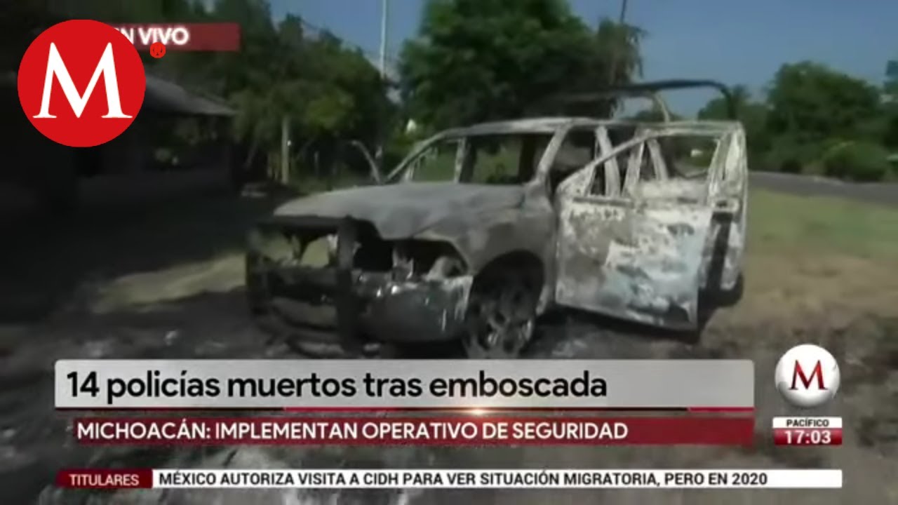 Así quedaron las patrullas de la policía tras emboscada en Aguililla, Michoacán