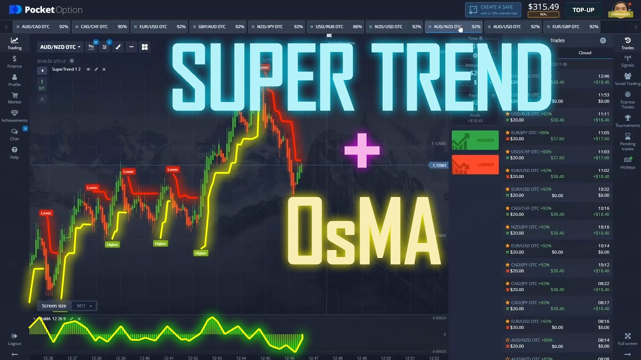 Pocket Option Super Trend and OsMA - Best Strategy [FREE]