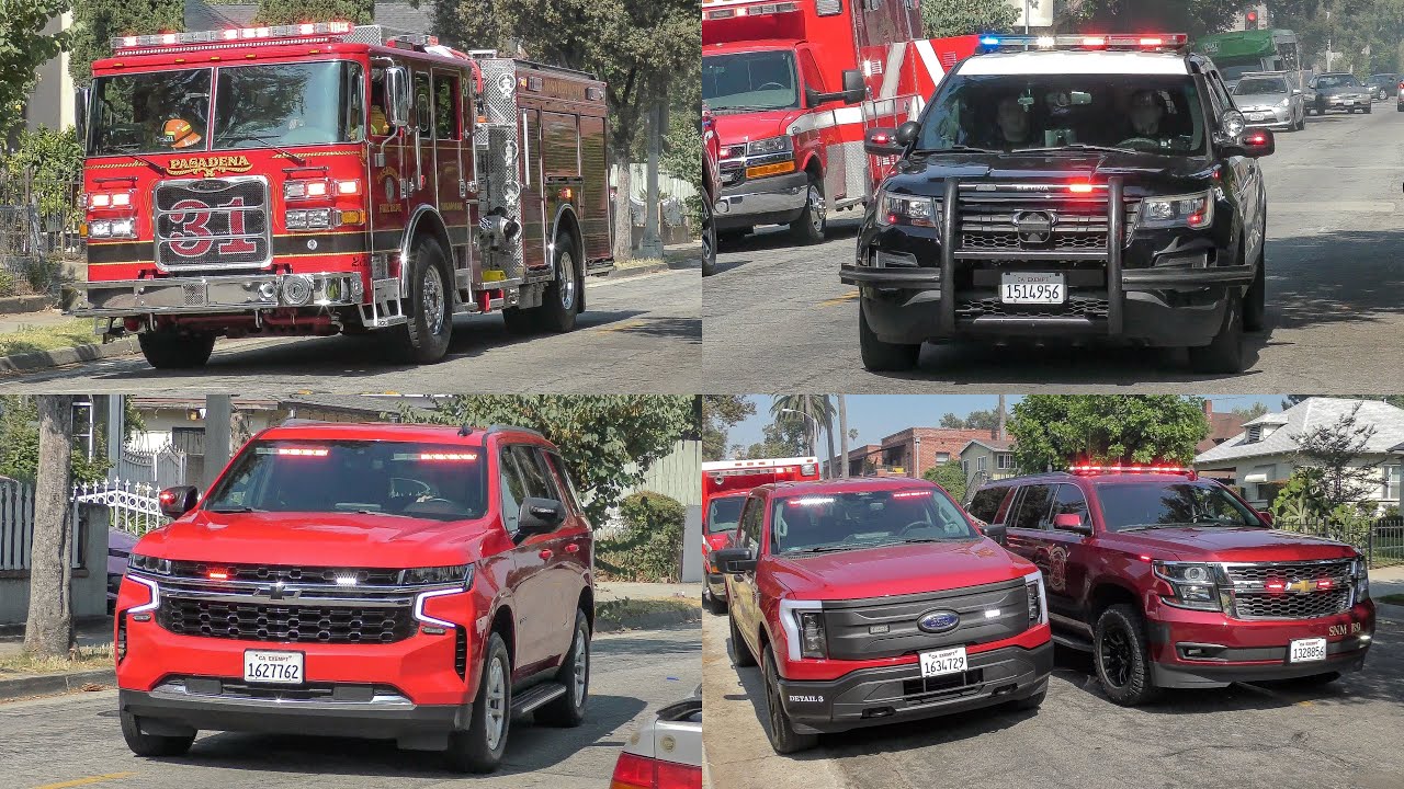 Pasadena Fire Dept. Structure Fire Response