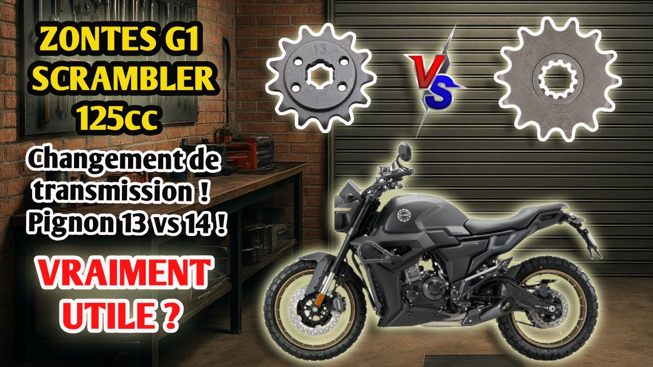 CHANGER DE PIGNON SUR LA ZONTES SCRAMBLER 125 UTILE ?