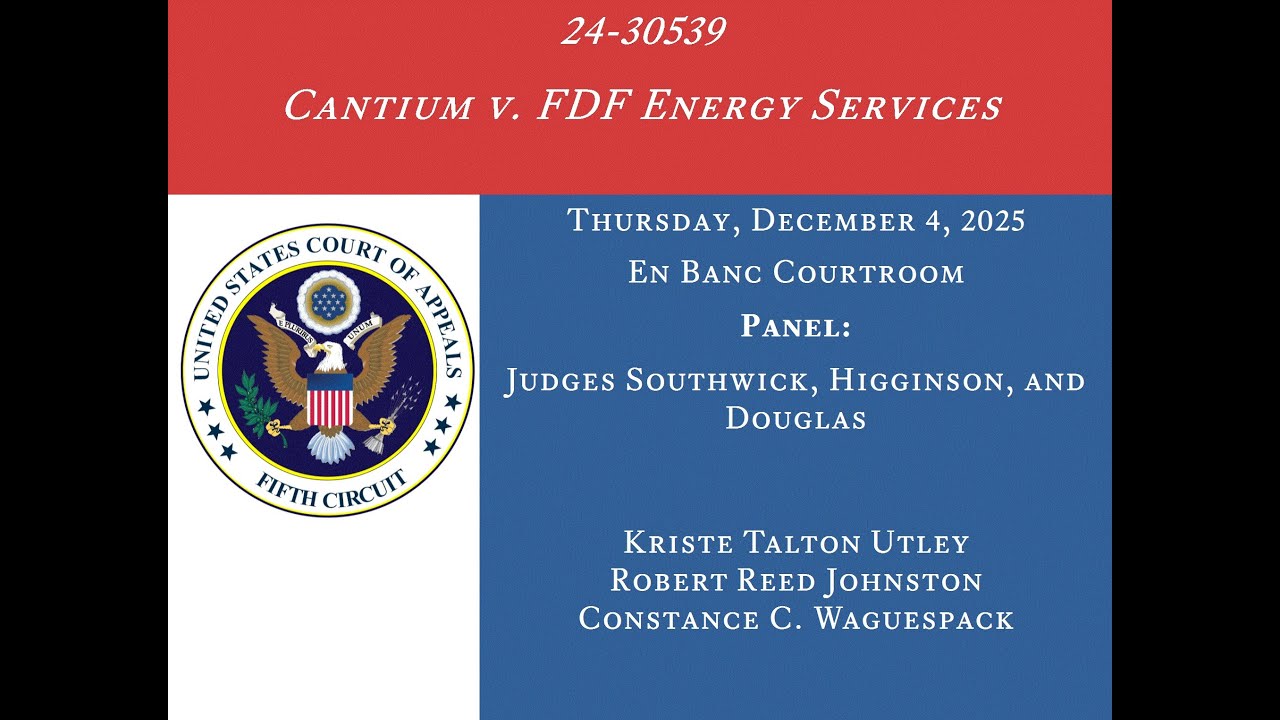 Дело 24-30539 Кент против FDF Energy Services, 4 декабря 2025 г.