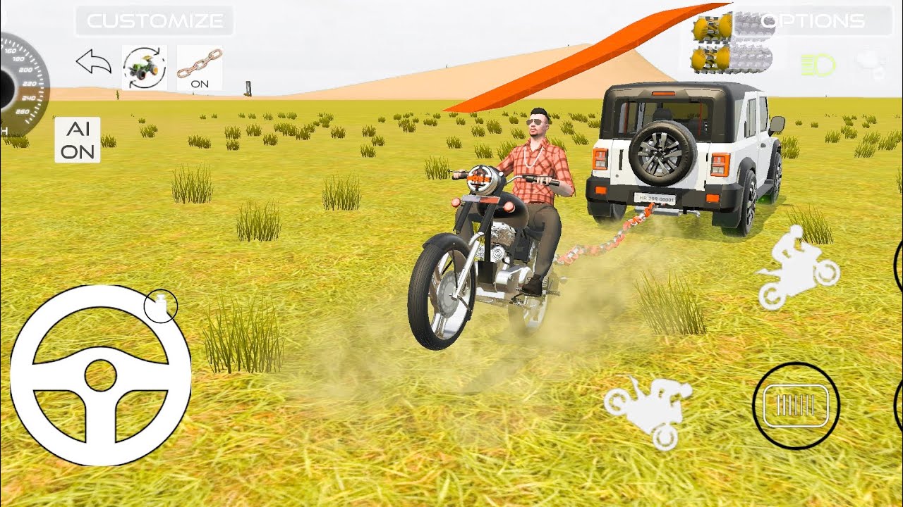 Tough competition between Bullet and thar roxx #indianvehiclessimulator3dvideos #thar4x4  #cartoon