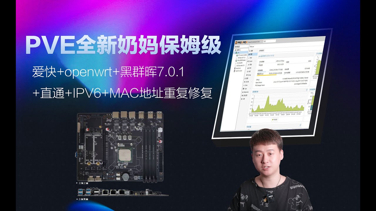 PVE全新奶妈保姆级+爱快+openwrt+黑群晖7.0.1 +直通+IPV6+MAC地址重复修复