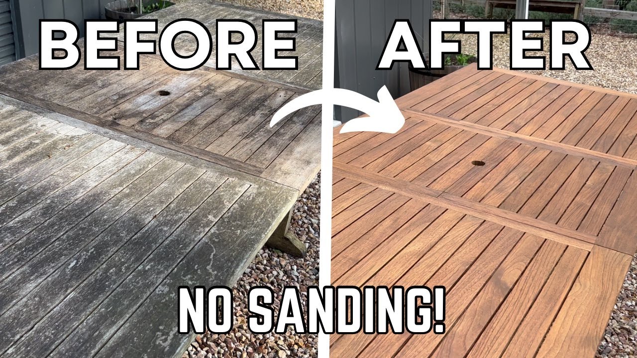 Restore Outdoor Teak Table - NO SANDING | Cleaning & Oiling