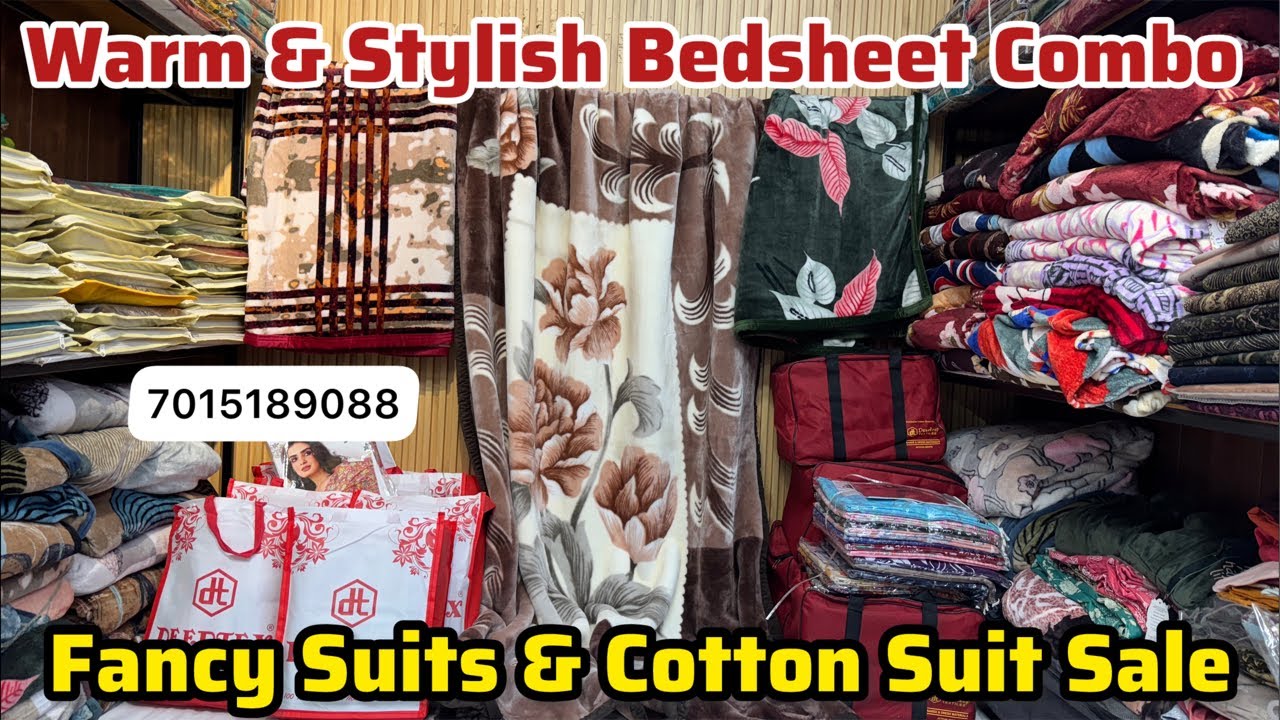 SALE SALE SALE 🔥🔥 Cotton Suits & Woolen Bedsheets on SALE ❄️ | Best Prices | 🔴Live Shopping🔥