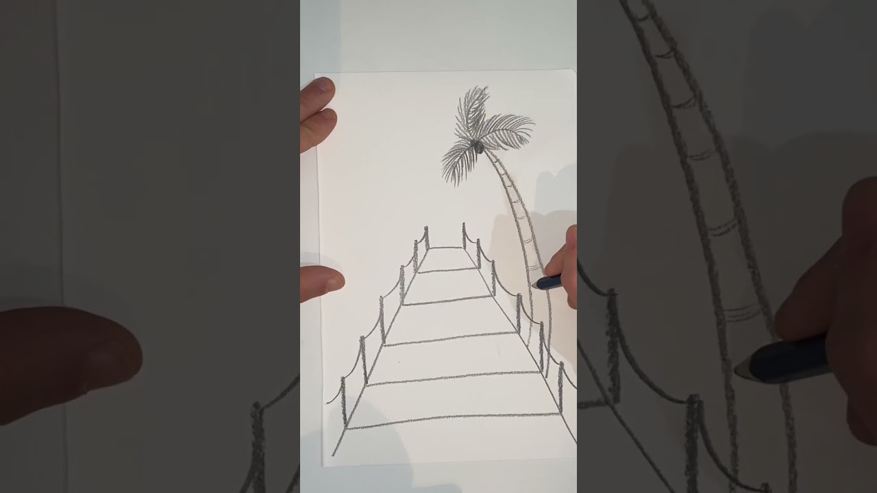 Un #dessin #facile de #paysage !! Livre de tutos num&eacute;ro 2 des ventes amazon !! Dessinfaciletutos.com