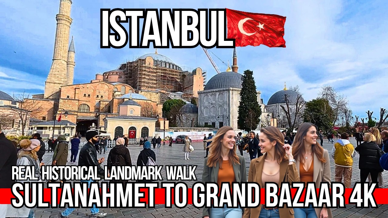 Real Istanbul 4K Walk 2026 | Sultanahmet, Hagia Sophia, Gold District & Grand Bazaar