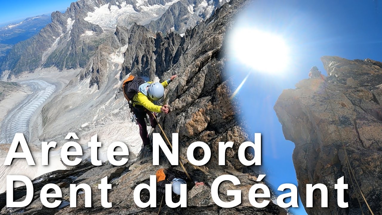 Arête Nord de la Dent du Géant Chamonix Courmayeur Mont-Blanc montagne escalade alpinisme