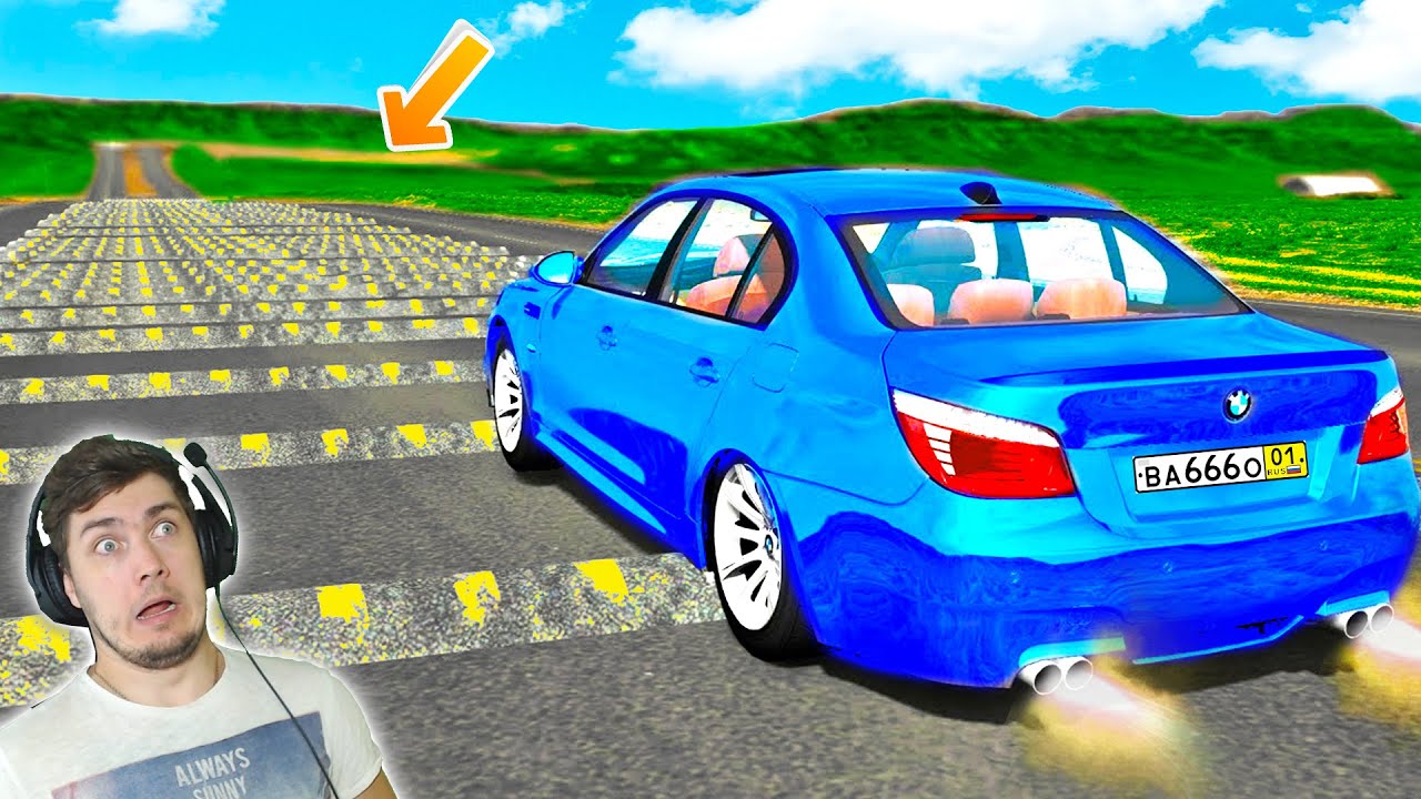 1000 ЛЕЖАЧИХ ПОЛИЦЕЙСКИХ против МАШИН - ТЕСТ НА ПРОЧНОСТЬ в BeamNG Drive МОДЫ - Видео Beamng Drive