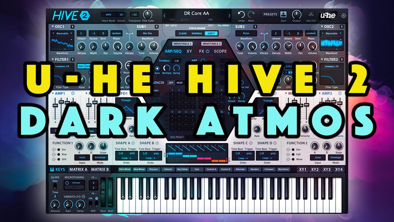 U-He Hive 2 Ambient Cinematic Presets. No Talk Sound Demo
