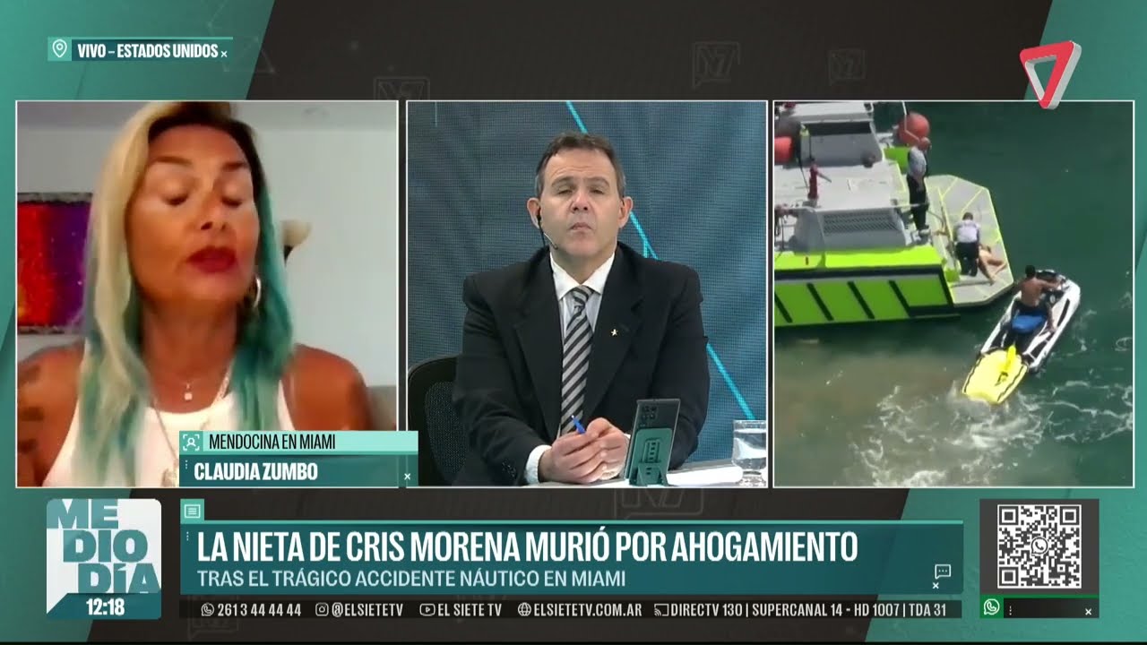 La nieta de CRIS MORENA murió por ahogamiento en un trágico accidente náutico
