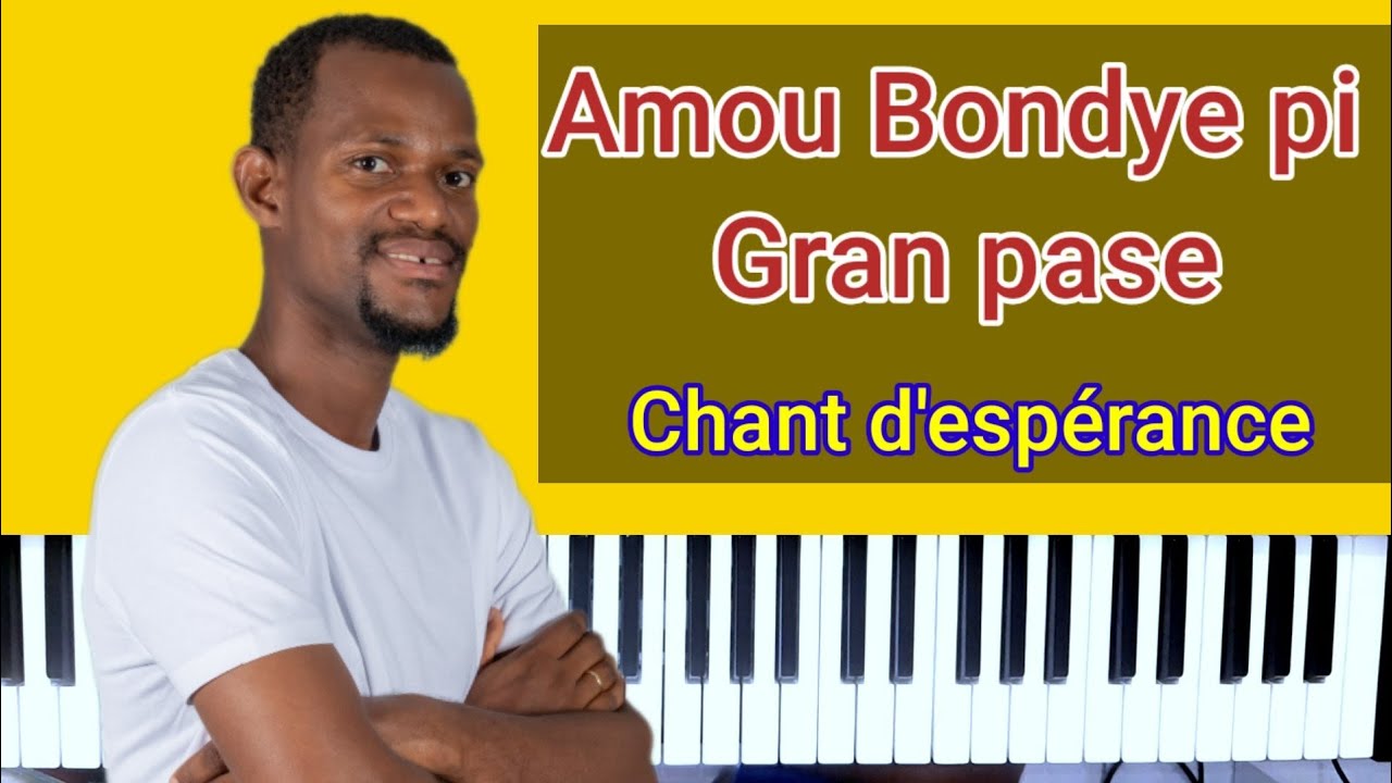 koman jwe amou bondye pi gran pase  sou piano  28 creole chant desperance ( tutorial )