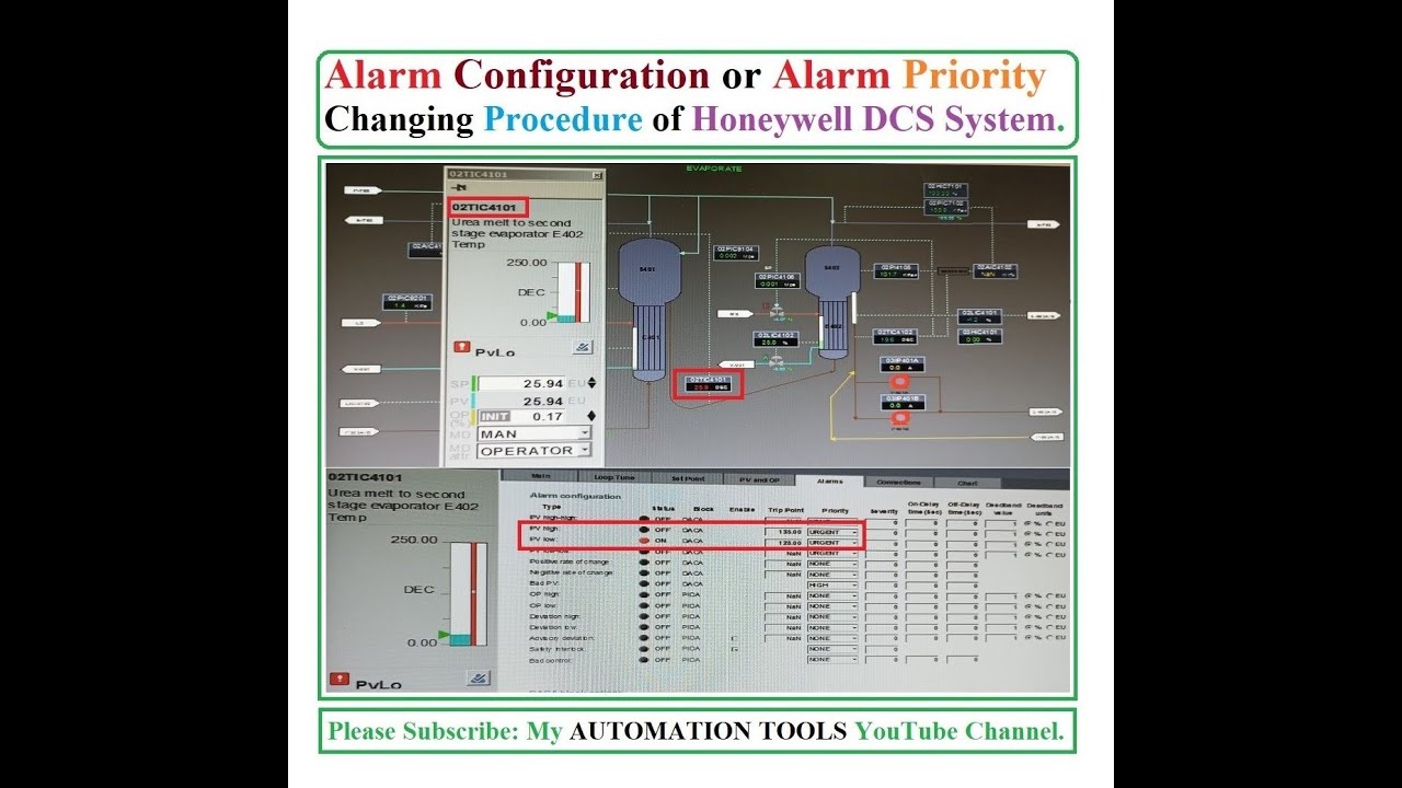 Alarm Configuration or Alarm Priority Changing Procedure in Honeywell DCS System.
