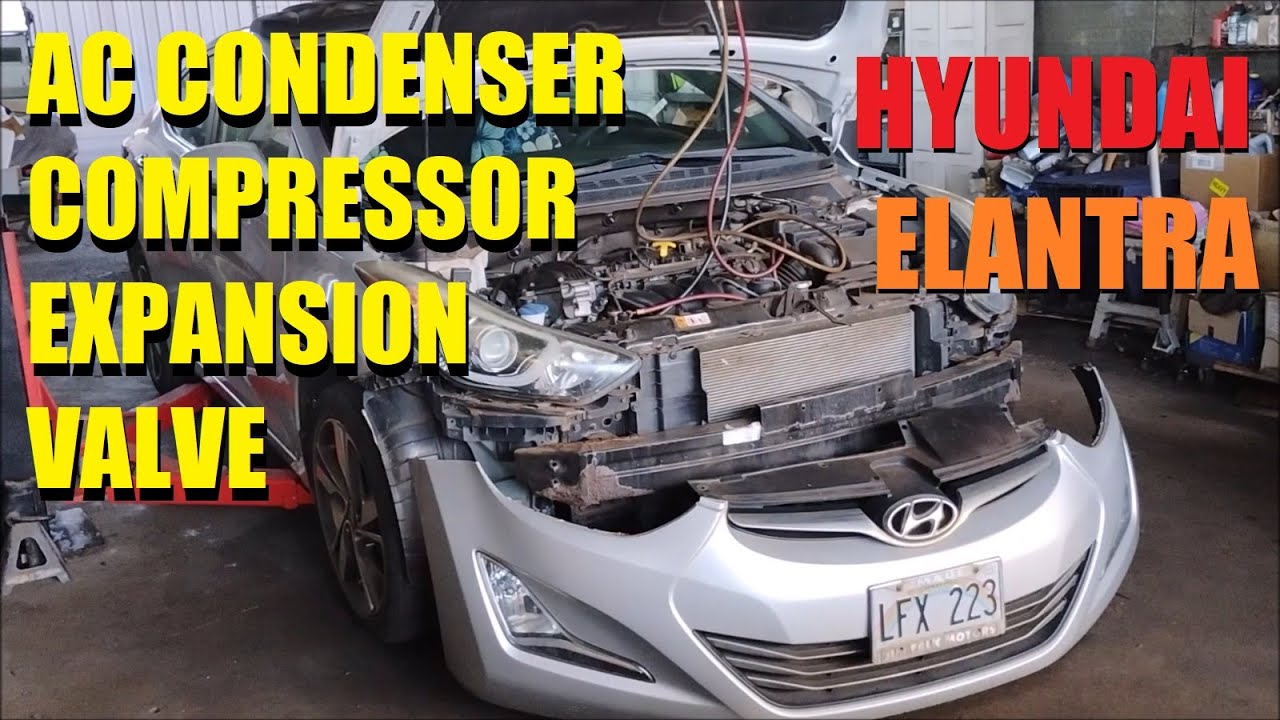 Hyundai Elantra 2016 года. Самостоятельная замена расширительного клапана конденсатора кондиционе...