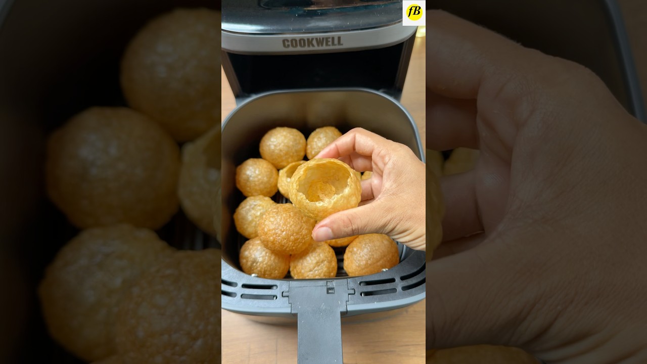 Viral zero oil panipuri in air fryer #shorts #golgappa