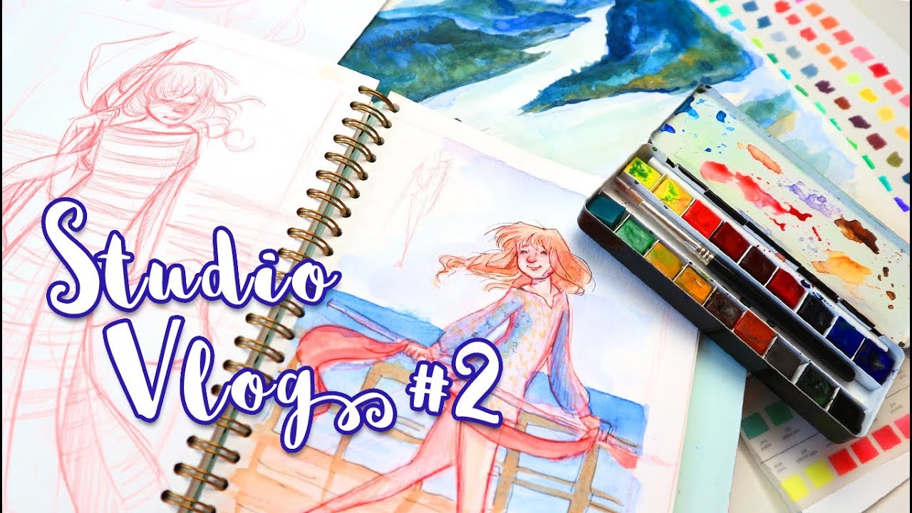STUDIO VLOG - Sketchbooks, Markers & a Painting Trip! - MissKerrieJ