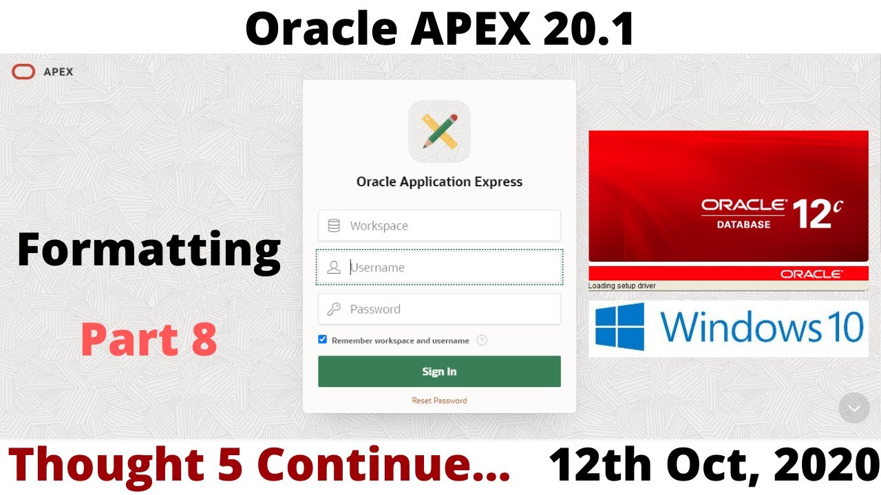 Formatting | Oracle APEX 20.1 part 8 8K