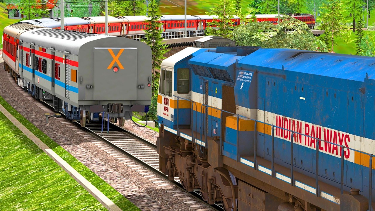 WDP4D BANKERS DEATTACH WAP4 LHB TRAIN | BUMPY RAILROAD | Train Simulator | Railwork | NTG GAMING