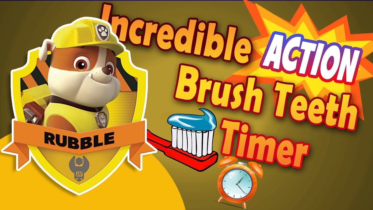 Incredible Action Timer Paw Patrol - Rubble