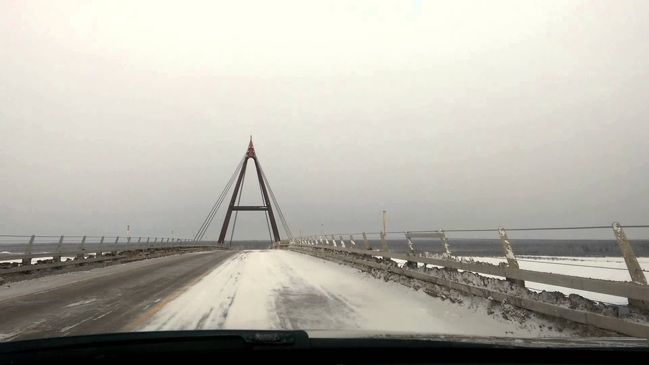 Deh Cho Bridge, Mackenzie River, March 20, 2016
