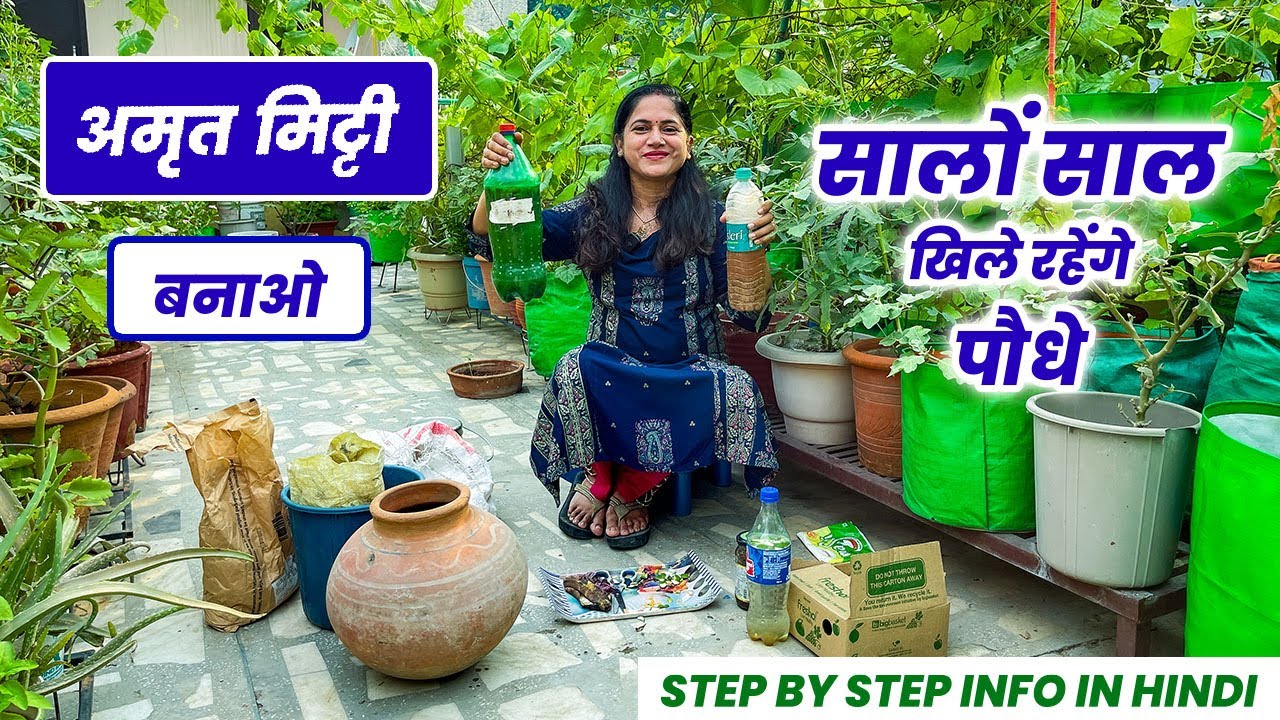 चलो अमृत मिट्टी बनाये 🪴 सालो साल खिले रहेंगे आपके पौधे 🤩 Know How to Make Amrit Soil Mix 😯