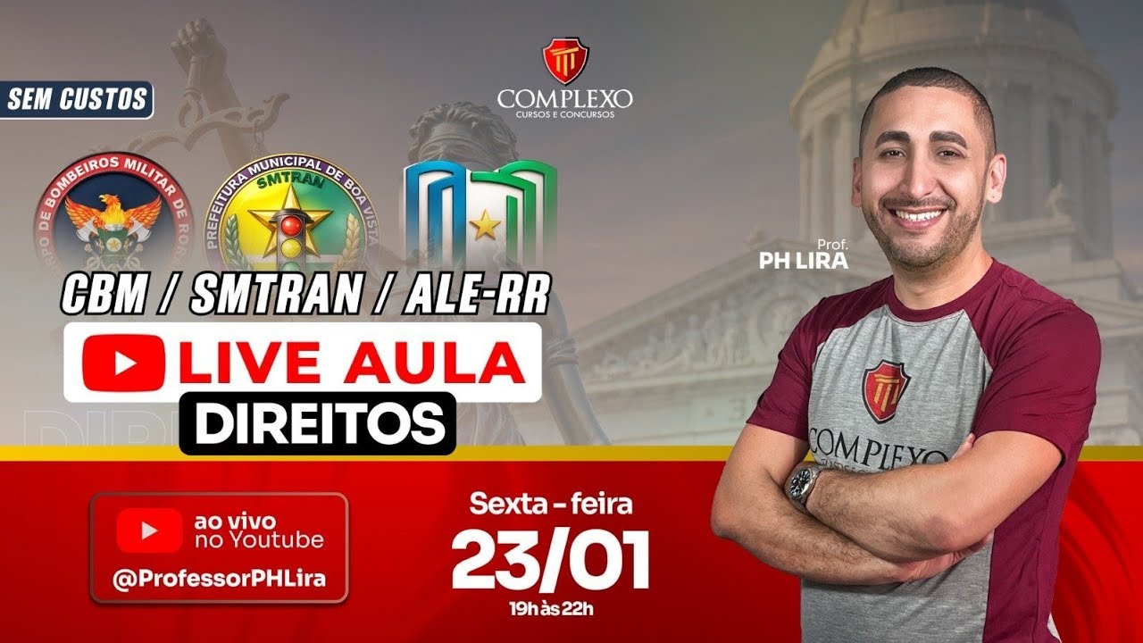 LIVE AULA - DIREITOS | CBMRR/SMTRAN/ALERR  🤩