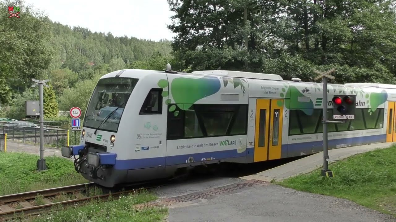 Železniční přejezd Kraslice-Pod vlekem [P147] - 24.8.2023 / Czech railroad crossing