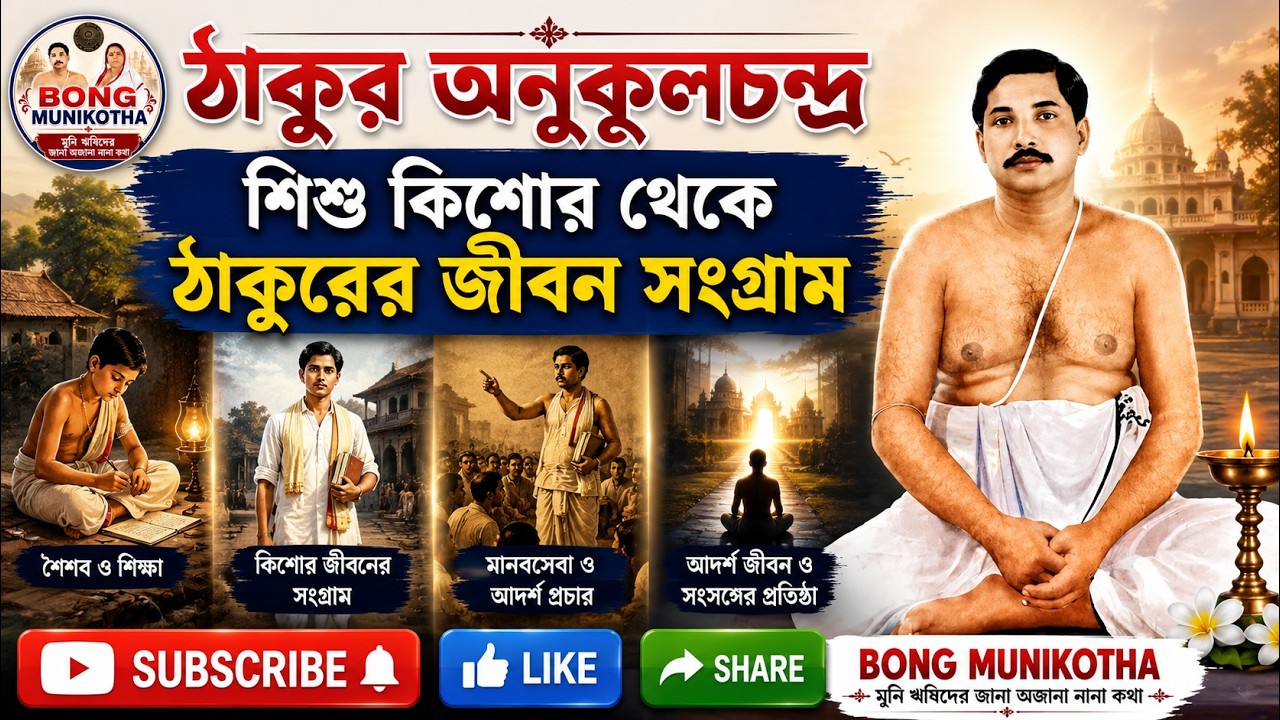 ঠাকুর অনুকূলচন্দ্র। শিশু কিশোর থেকে ঠাকুরের জীবন সংগ্রাম | Thakur Anukulchandra Biography in Bengali