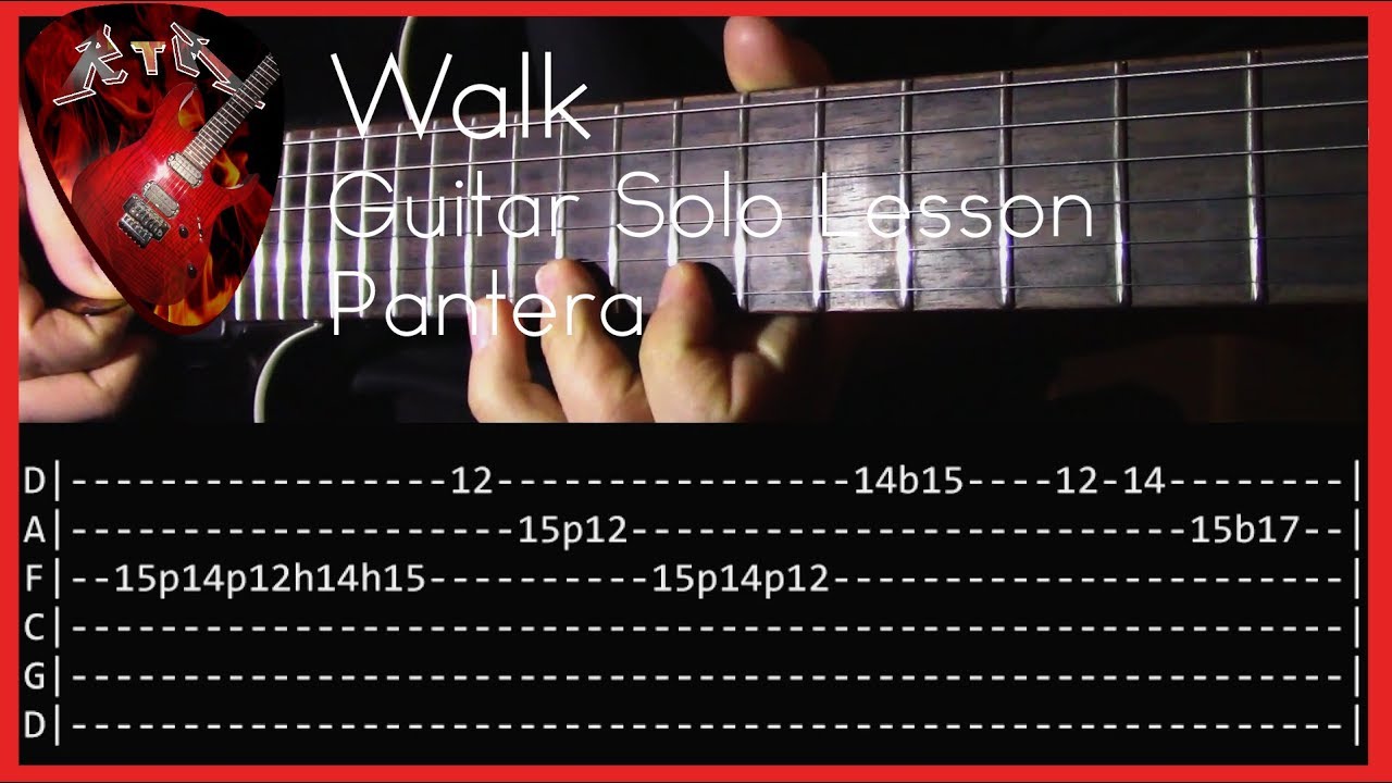 Walk Guitar Solo Lesson - Pantera (with tabs)